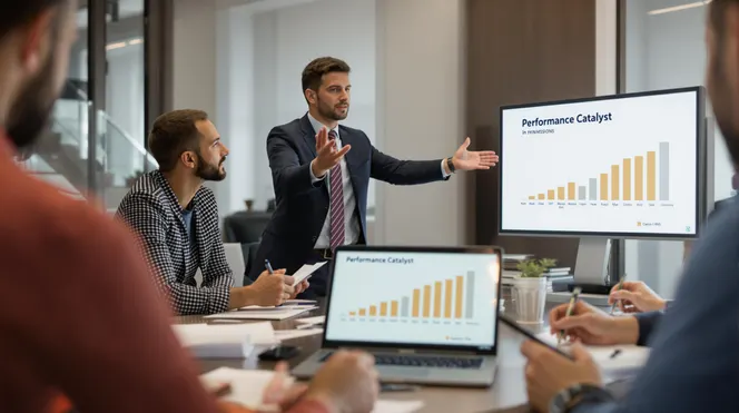 Manager explains incomplete progress charts to engaged team members